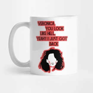 Veronica, you look like hell. Yeah? I just got back. Mug